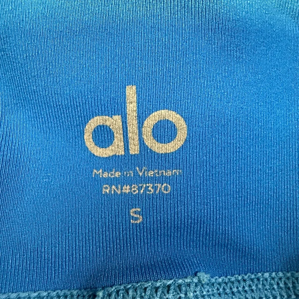 Alo Yoga High Waisted Crop Leggings Blue Womens Small Athletic Athleisure